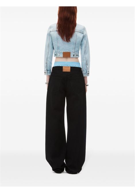 Black layered wide-leg jeans Alexander Wang - women ALEXANDER WANG | 4DC3244403011
