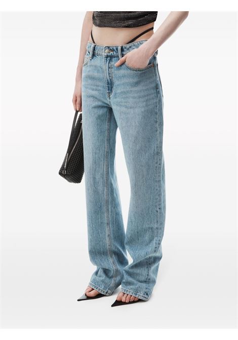 Jeans dritti con design a strati in blu Alexander Wang - donna ALEXANDER WANG | 4DC3244408471A