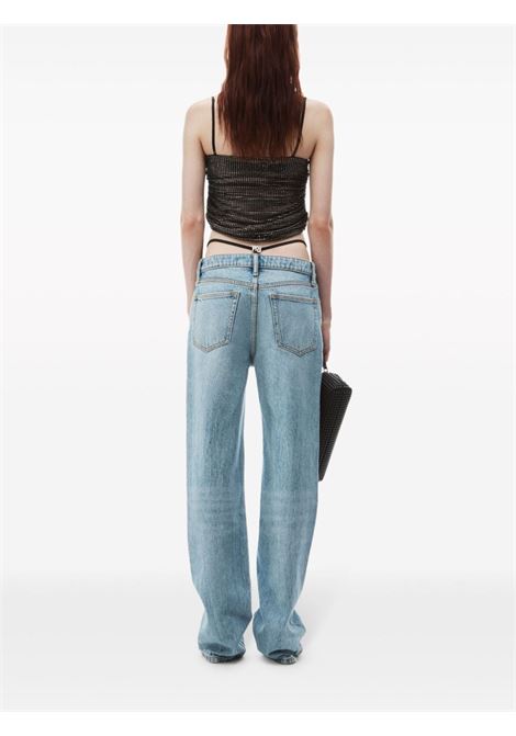 Jeans dritti con design a strati in blu Alexander Wang - donna ALEXANDER WANG | 4DC3244408471A