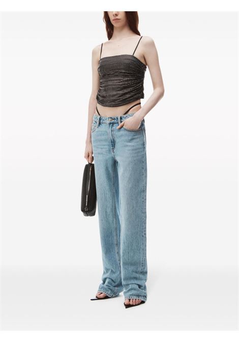 Light blue layered straight-leg jeans Alexander Wang - women ALEXANDER WANG | 4DC3244408471A