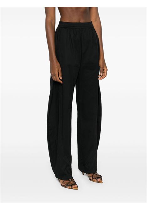 Black logo-print tapered trousers Alexander Wang - women ALEXANDER WANG | 4WC3244378001