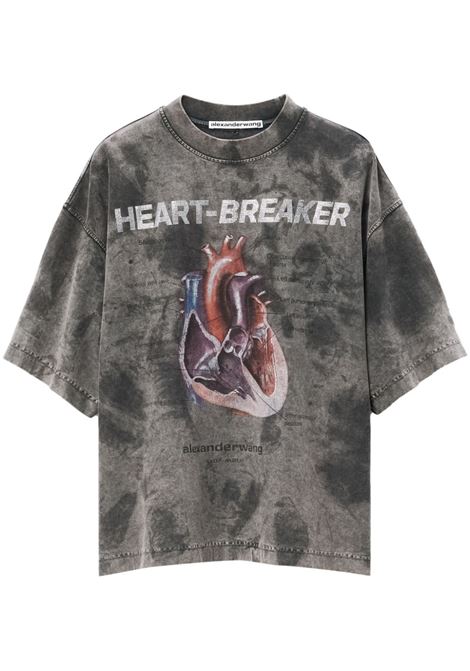 T-shirt Heartbreaker con stampa grafica in grigio Alexander Wang - unisex ALEXANDER WANG | T-shirt | UCC3241704023A