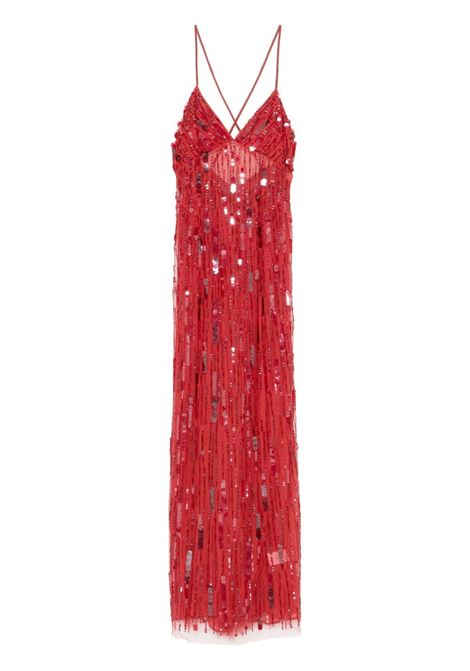 Red bead embellished dress Amen - women AMEN | Dresses | AMW24512003