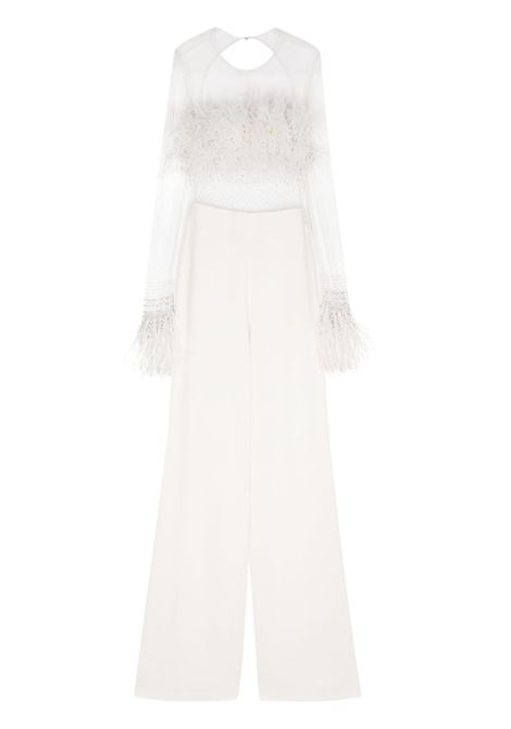 White feather-embelished  jumpsuit Amen - women AMEN | Jumpsuit | AMW24705081