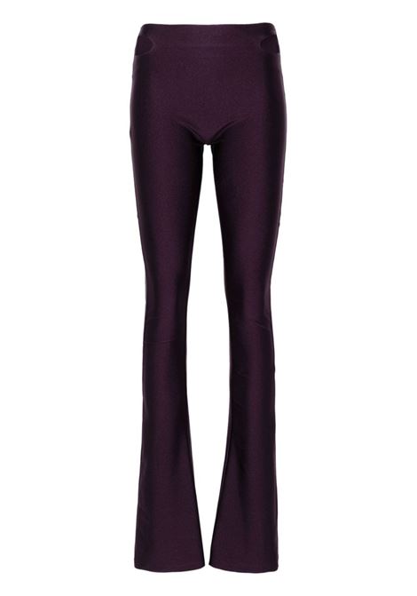 Burgundy cut-out detail leggings Amen - women 