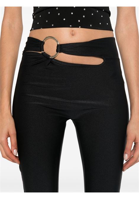 Black ring-detail leggings Amen - women  AMEN | HMW24304009