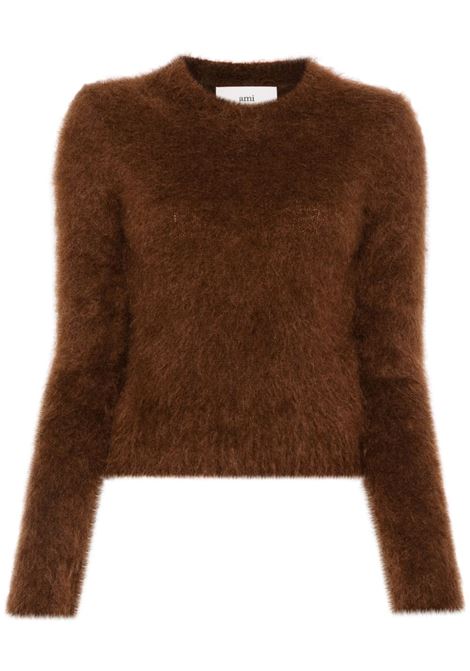 Brown brushed-knit jumper Ami Paris - women 