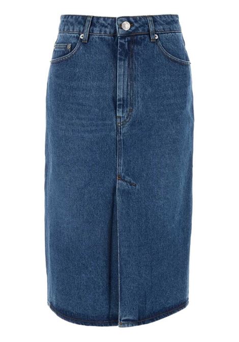 Blue pencil denim skirt Ami Paris - women AMI PARIS | Skirts | FSK235DE0031480