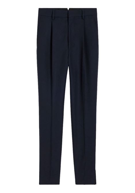 Navy blue high-waisted cigarette trousers Ami Paris - women  AMI PARIS | Trousers | FTR112WV00264011