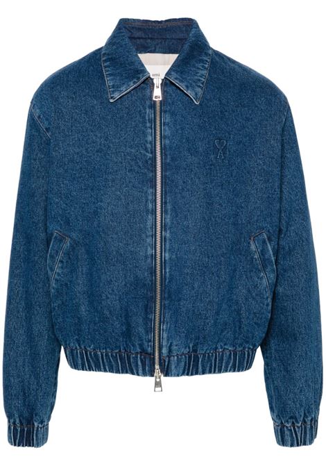 Blue Ami de Coeur jacket AMI Paris - men AMI PARIS | HJK020DE0031480