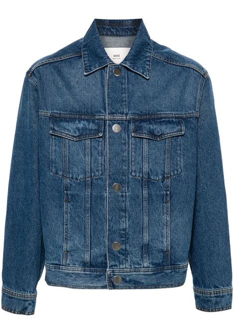Blue denim jacket AMI Paris - men AMI PARIS | HJK257DE0031480