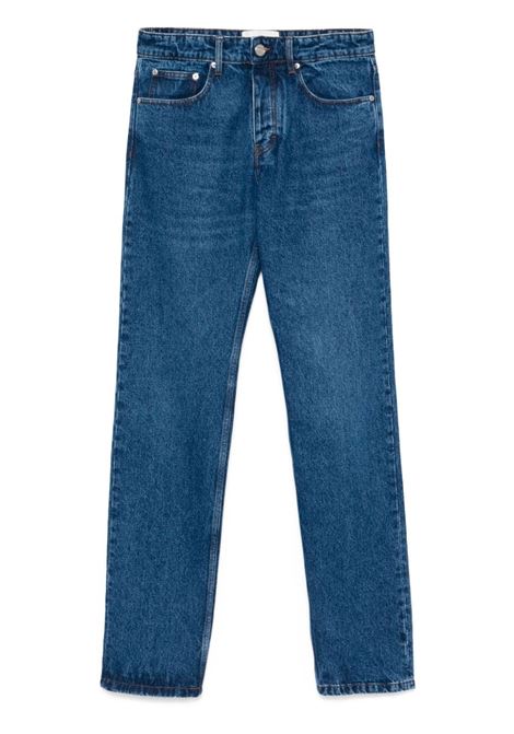 Jeans classico in denim in blu di AMI Paris - uomo AMI PARIS | HTR001DE0031480