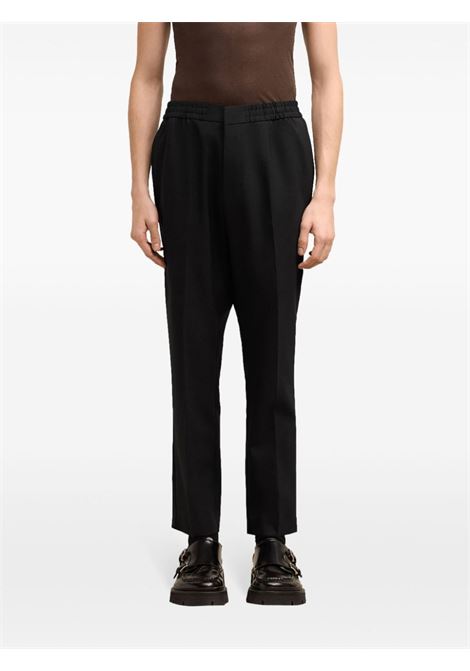 Black elasticated-waist trousers AMI Paris - men AMI PARIS | HTR226WV0044001