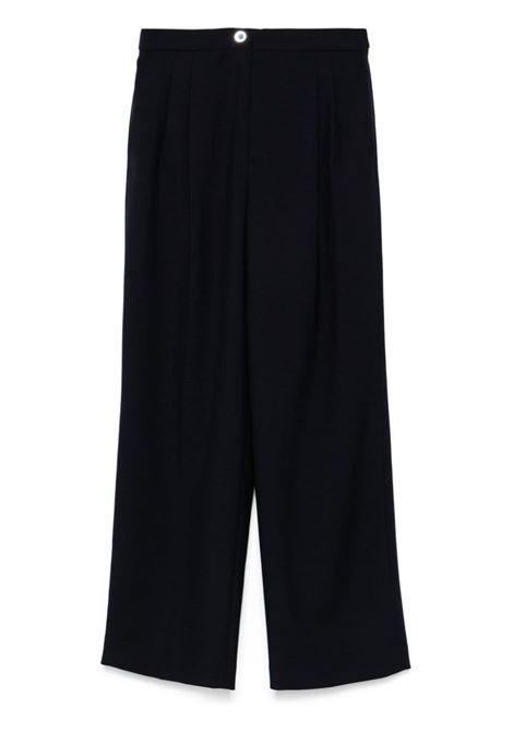 Blue pleat-detailing trousers AMI Paris - men AMI PARIS | Trousers | HTR429WV00264011