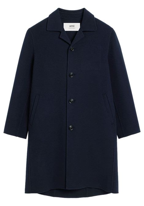 Cappotto monopetto in blu Ami Paris - unisex