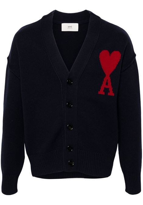 Cardigan ami de coeur in blu Ami Paris - unisex AMI PARIS | UKC006018414