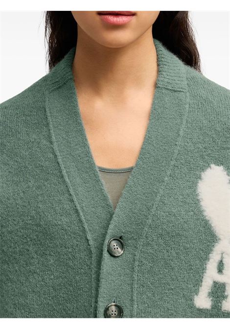 Green Ami de Coeur cardigan Ami Paris - unisex AMI PARIS | UKC025KN00324013