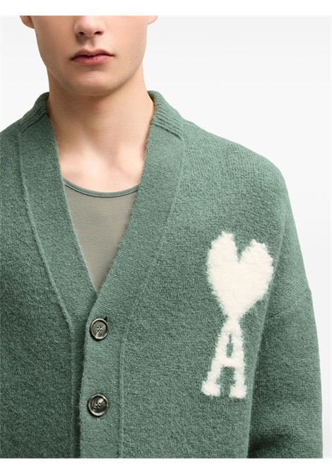 Green Ami de Coeur cardigan Ami Paris - unisex AMI PARIS | UKC025KN00324013