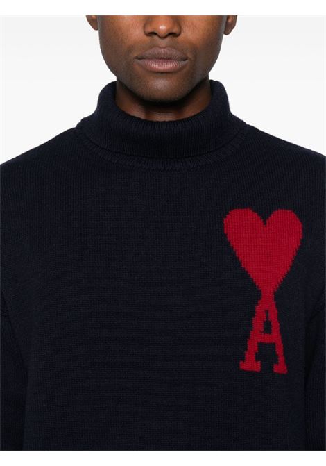 Blue ami de coeur roll-neck jumper Ami Paris - unisex AMI PARIS | UKS406018414