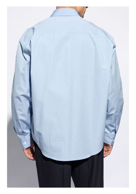 Light blue logo embroidered shirt Ami Paris - unisex AMI PARIS | USH176CO0063484