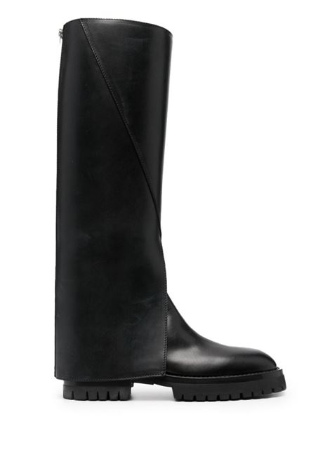 Black leather knee-length boots Anne Demeulemeester - women ANN DEMEULEMEESTER | 2302WB02LT121099