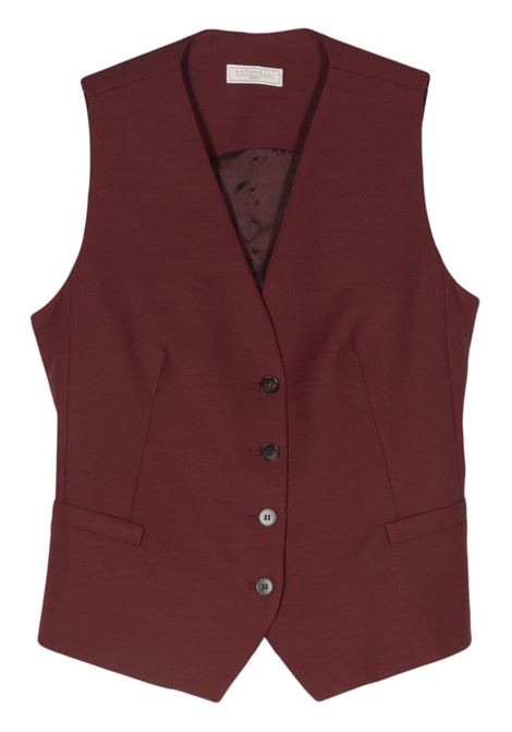 Gilet Fiumicino con pinces in bordeaux Antonelli - donna ANTONELLI | Giacche | M3036870C538