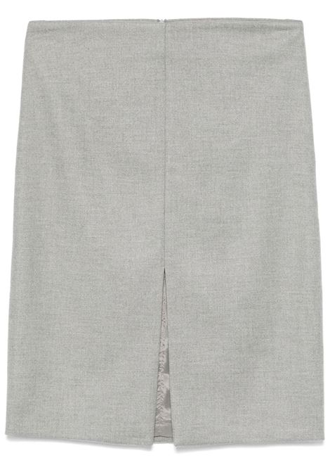 Grey twill weave midi skirt Antonelli - women