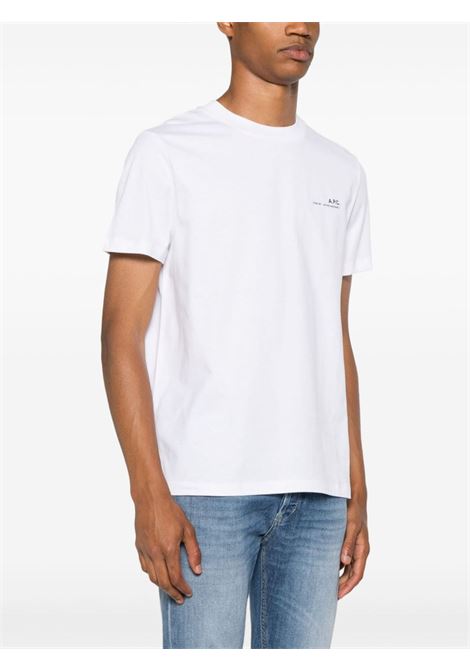 T-shirt con stampa in bianco di A.P.C. - unisex A.P.C. | COHBOM26404TAG