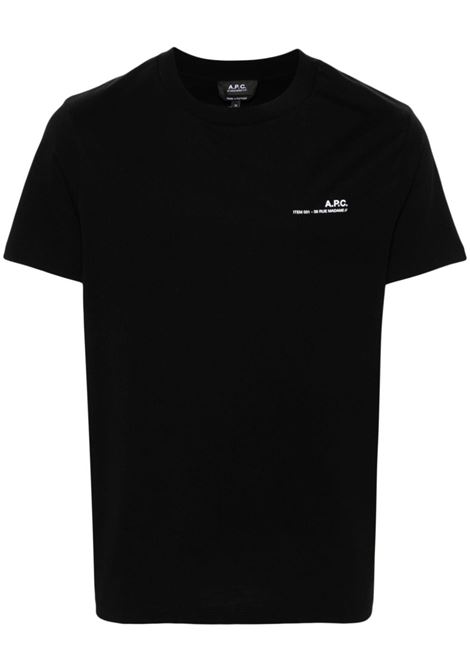T-shirt con stampa in nero di A.P.C. - unisex A.P.C. | COHBOM26404TZC