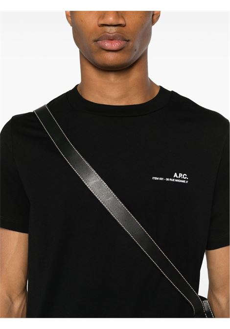 Black logo-print T-shirt A.P.C. - unisex A.P.C. | COHBOM26404TZC