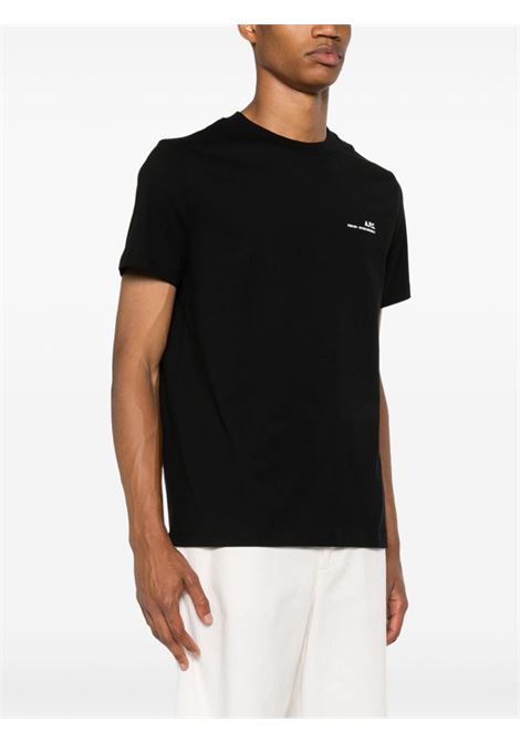 Black logo-print T-shirt A.P.C. - unisex A.P.C. | COHBOM26404TZC