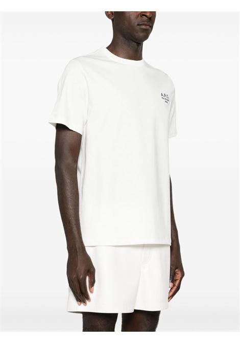 White logo-embroidered T-shirt A.P.C. - unisex A.P.C. | COHBUM26388TAE