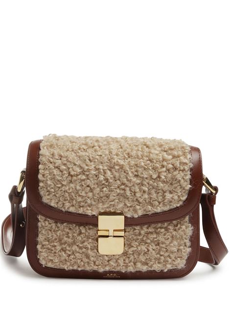 Brown faux-fur detailing crossbody bag A.P.C. - women A.P.C. | Crossbody bags | PSAKDF61413TCC