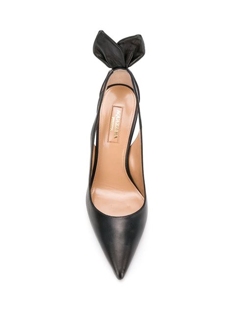 Black 105mm bow tie pumps - AQUAZZURA - women AQUAZZURA | DENHIGP0NAP000