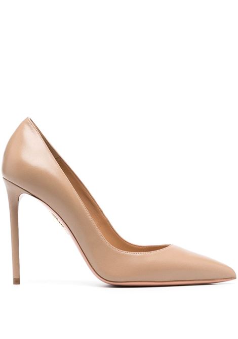 Beige Purist 105mm pointed-toe pumps - women