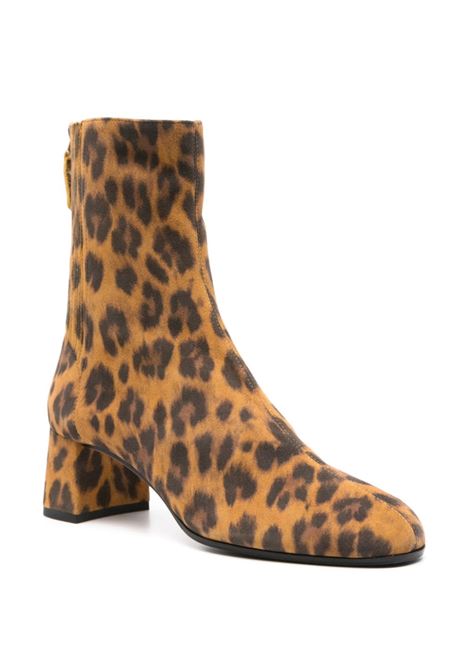 Brown 50mm animal-print boots Aquazzura - women AQUAZZURA | SHOMIDB0ANSC80