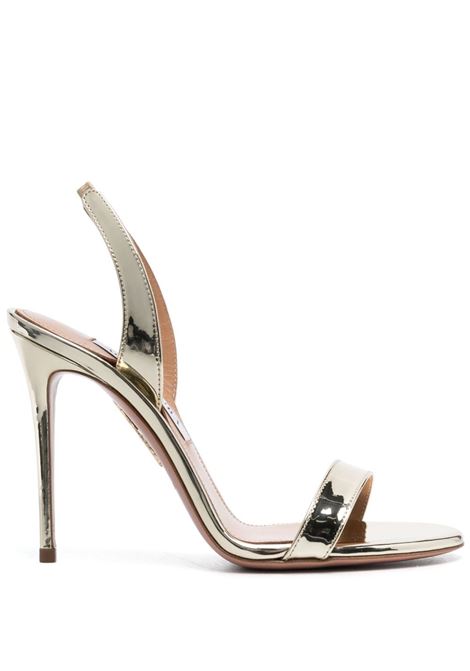 Gold So Nude 110mm slingback sandals - women AQUAZZURA | Sandals | SNUHIGS0SSYSOG