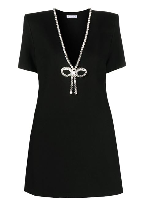 Black crystal bow V-neck mini dress Area - women AREA | Dresses | D03184BLK