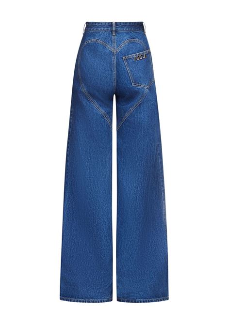 Jeans Heart a gamba ampia con cut-out in blu Area - donna AREA | PF24AWPA0023DE01BL