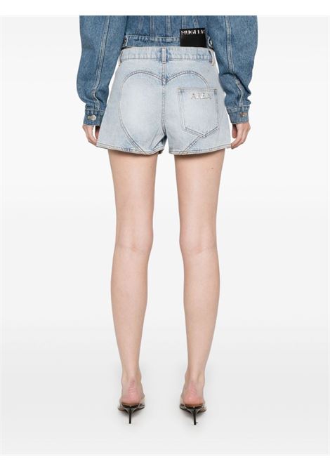 Blue denim floral-appliqu? shorts Area - women AREA | PF24AWSO001DE01BL