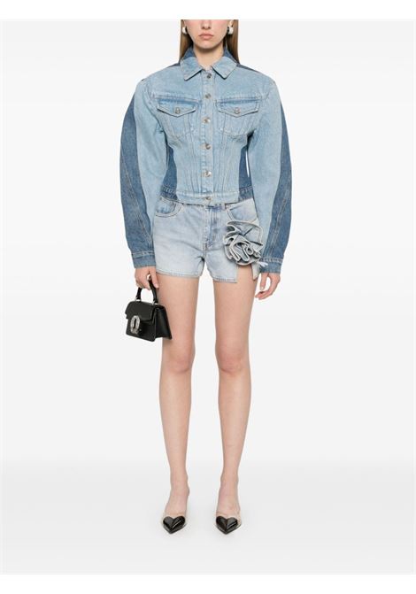 Shorts in denim blu con applicazione Area - donna AREA | PF24AWSO001DE01BL