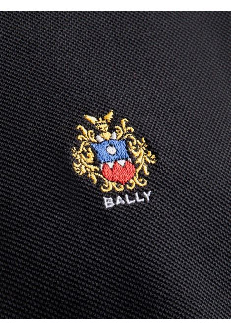 Polo con applicazione logo in nero di Bally- uomo BALLY | MJE06NCO228U901