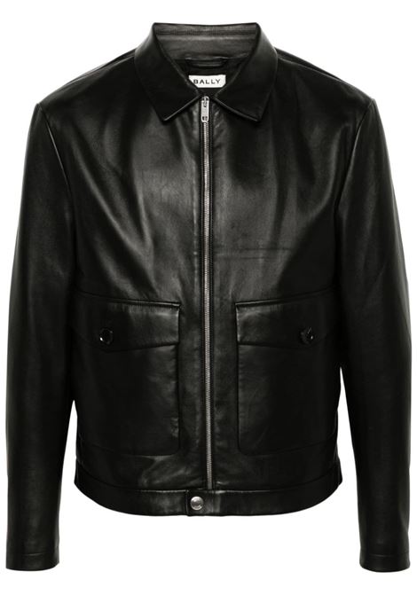 Black zip-up leather jacket Bally - men  BALLY | Outerwear | MLE055PE001U901