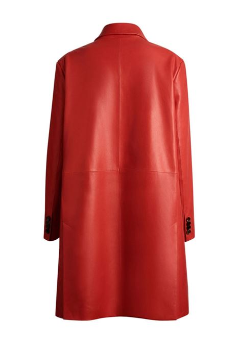 Candy red single-breasted coat Bally - women  BALLY | WLE05EPE056U3A6