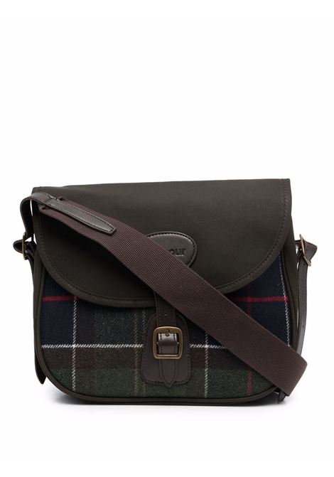 Brown check-print satchel bag Barbour - women