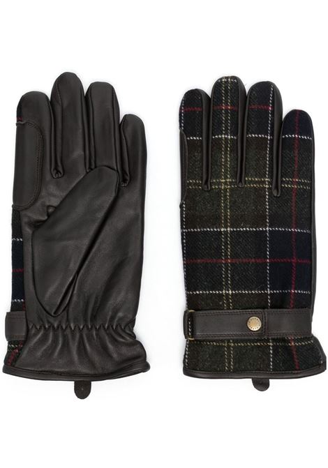 Brown Newbrough tartan full-finger gloves Barbour - men