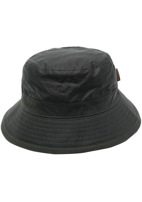 Cappello bucket con applicazione logo in verde scuro - uomo BARBOUR | MHA0001SG91