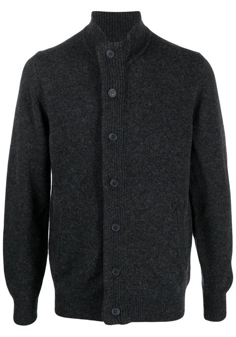 Charcoal grey button-front knitted cardigan Barbour - men  BARBOUR | MKN0731CH51