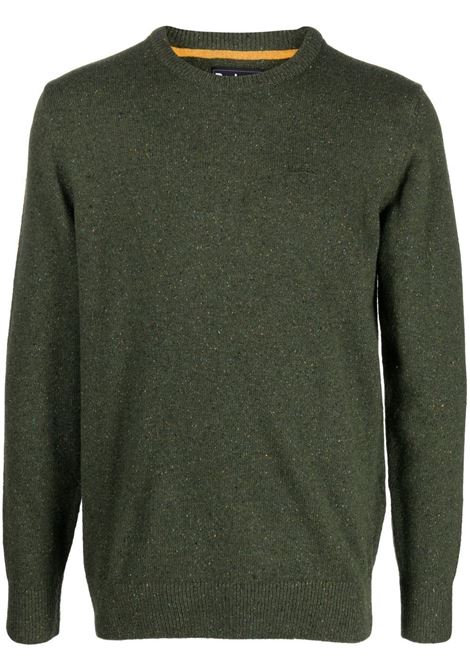 Green fine-knit ribbed-trim jumper - men BARBOUR | MKN0844GN91