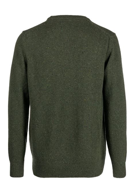 Green fine-knit ribbed-trim jumper - men BARBOUR | MKN0844GN91